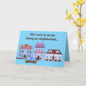 Carte Désolé De Vous Voir Quitter Le Quartier (Fleur jaune)