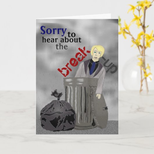 Carte Désolé d'entendre parler de la rupture... vous ête (Fleur jaune)