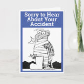 Carte Désolé d'entendre parler de votre accident Un homm (Devant)