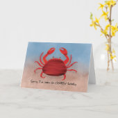 Carte Désolé Donc Crabby Excuses humoristiques (Fleur jaune)