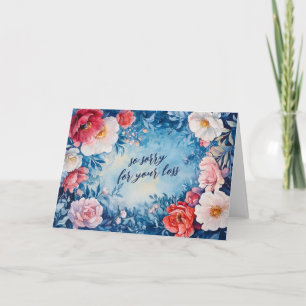 Carte DÉSOLÉ DU Cadre Floral POUR LES CONDAMNATIONS PERD