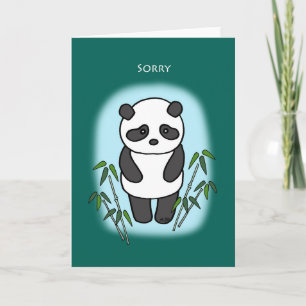 Carte Désolé Excusez Sad Panda Cute Funny Désolé mon mau