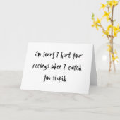 Carte Désolé, J'Ai Blessé Vos Sentiments (Fleur jaune)