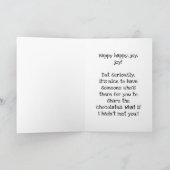 Carte Désolé, j'ai oublié notre anniversaire (Intérieur)