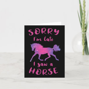 Carte Désolé, J'Ai Vu En Retard Un Cheval À Cheval Équit