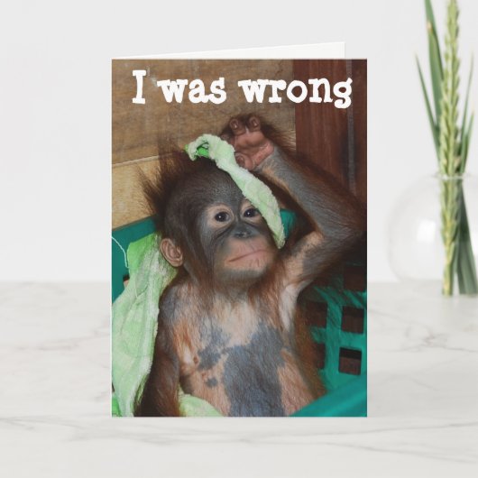 Carte Désolé, j'avais tort Regrets (Devant)
