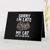 Carte Désolé, Je Me Suis Assis En Retard Sur Moi Animaux (Fleur jaune)