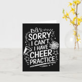 Carte Désolé je ne peux pas j'ai entraînement de pom-pom (Fleur jaune)