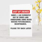 Carte Désolé je suis actuellement en panne (Fleur jaune)