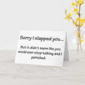 Carte Désolé je vous ai giflés… (Fleur jaune)