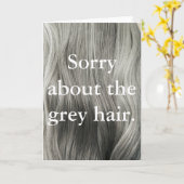 Carte "Désolé jour de mères effronté au sujet de cheveux (Fleur jaune)