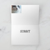 Carte Désolé Kitty avec les yeux tristes (Intérieur)