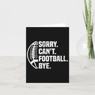 Carte Désolé, le football ne peut pas être au-dessus de