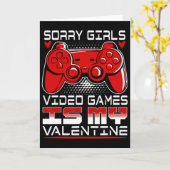 Carte Désolé les filles jeu vidéo est mon Valentin (Fleur jaune)