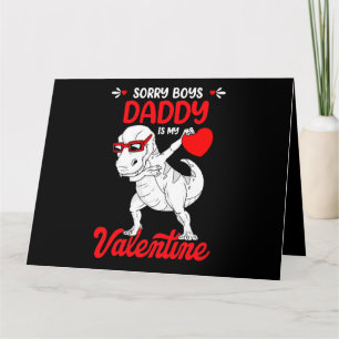 Carte Désolé les garçons Papa Valentin T rex Dinosaure V