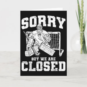 Carte Désolé Mais Nous Sommes Fermés Joueuse de Hockey s