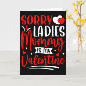 Carte Désolé Mesdames Maman Est Ma Saint-Valentin Drôle (Fleur jaune)
