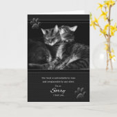 Carte Désolé, Pardonne-moi Tabby Cats, s'il te plaît (Fleur jaune)