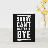 Carte Désolé, pas de baseball, au revoir (Fleur jaune)