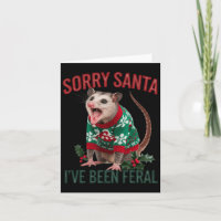 Désolé Père Noël j'ai été sauvage Opossum sauvage