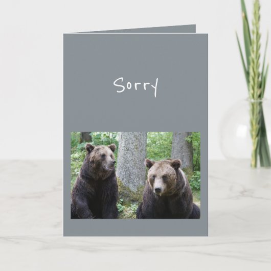 Carte Désolé pour ce que vous avez dit Humour d'animaux (Devant)