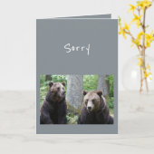 Carte Désolé pour ce que vous avez dit Humour d'animaux (Fleur jaune)