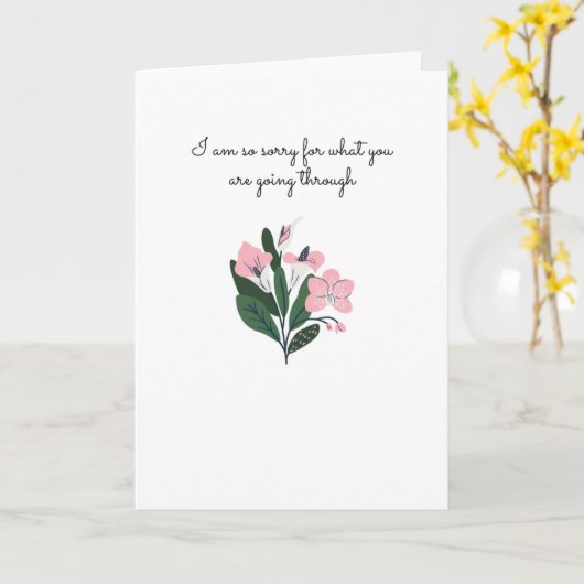 Carte Désolé pour ce que vous traversez (Fleur jaune)