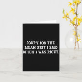 Carte Désolé pour les méchancetés que j'ai dites quand j (Fleur jaune)