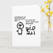 Carte Désolé pour l'odeur (Fleur jaune)