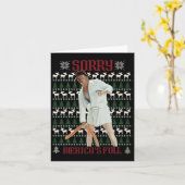 Carte Désolé pour Trump et Trump, un Noël horrible (Fleur jaune)