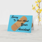 Carte Désolé pour votre accident (Fleur jaune)