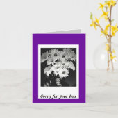 Carte Désolé pour votre perte (Fleur jaune)