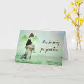 Carte Désolé pour votre perte, (Fleur jaune)