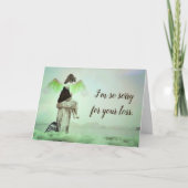 Carte Désolé pour votre perte, (Devant)