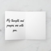 Carte Désolé pour votre perte (Intérieur)