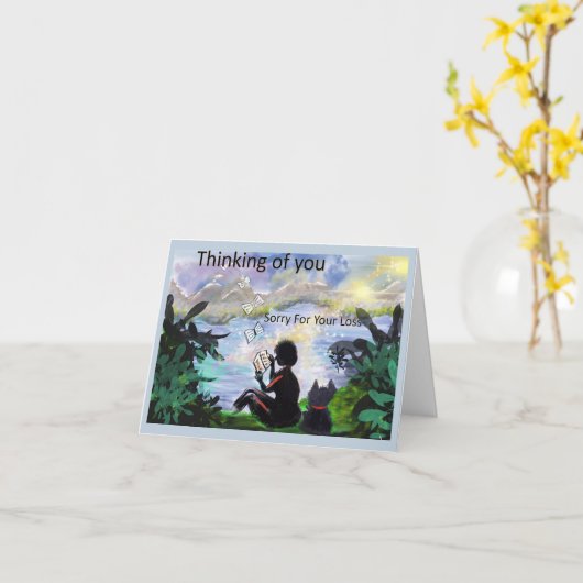 Carte Désolé pour votre perte (Fleur jaune)