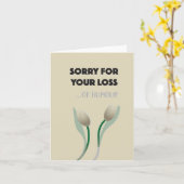 Carte Désolé pour votre perte d'humour (Fleur jaune)