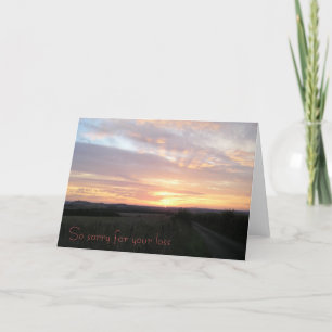 Carte Désolé pour votre perte (perte d'un animal de comp