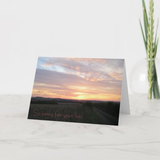 Carte Désolé pour votre perte (perte d'un animal de comp (Devant)