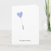 Carte Désolé pour votre perte - Sympathie du ballon Lila (Devant)