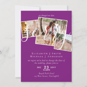 Carte DÉSOLÉ ! Remise du mariage Changement de date PHOT