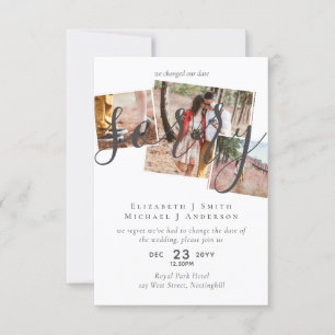 Carte DÉSOLÉ ! Remise du mariage Changement de date PHOT