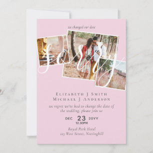 Carte DÉSOLÉ ! Remise du mariage Changement de date PHOT