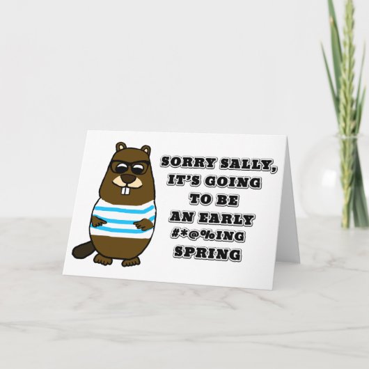 Carte Désolé Sally, début #*@%printemps (Devant)
