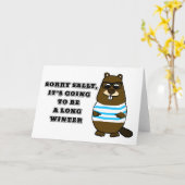 Carte Désolé Sally, long hiver (Fleur jaune)