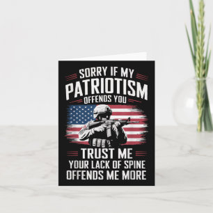 Carte Désolé Si Mon Patriotisme Vous Offense Patriotique