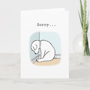 Carte Désolé Sincere Excuses Je suis désolé Sad Puppy
