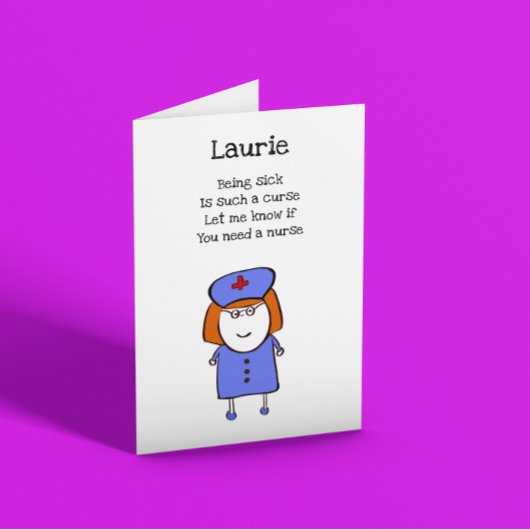 Carte Désolé, vous êtes malade, personnalisable, vous vo