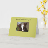 Carte Désolé, vous ne vous sentez pas bien (Fleur jaune)