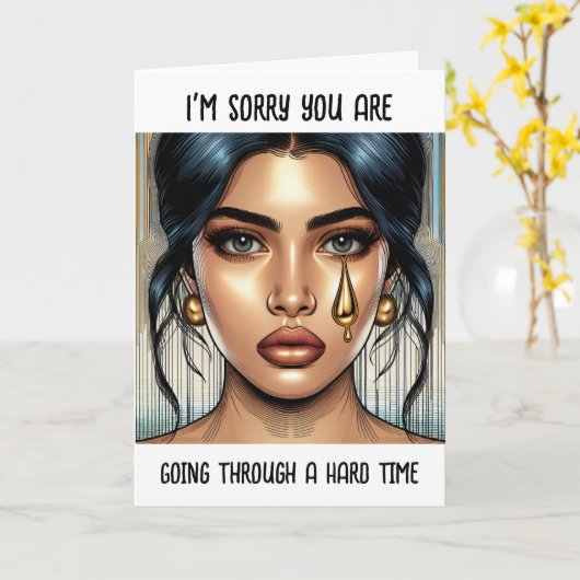 Carte Désolé, vous traversez une période difficile (Fleur jaune)